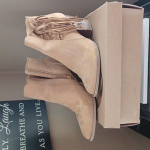 Charlotte Russe tan suede boots